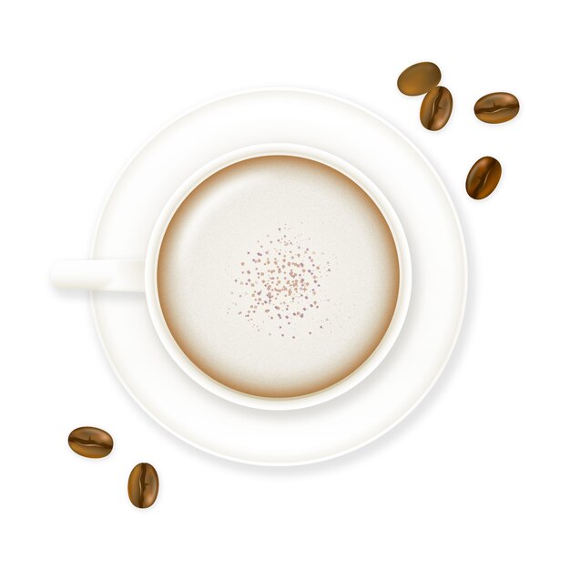 Elemento de taza de café realista