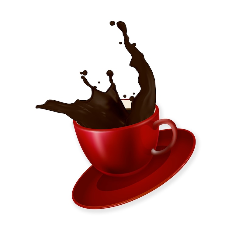 PSD gratuito elemento tazza di caffè realistico