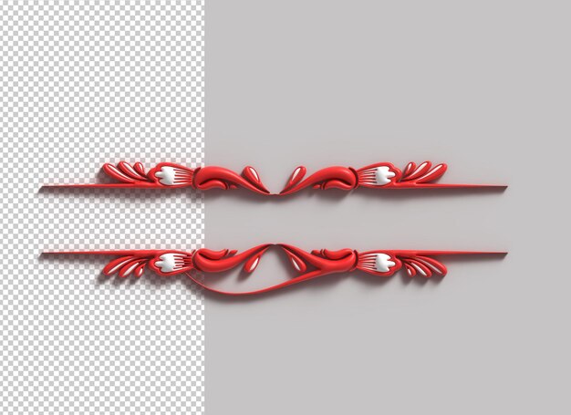 Elementos de decoración de divisores de banner floral abstracto