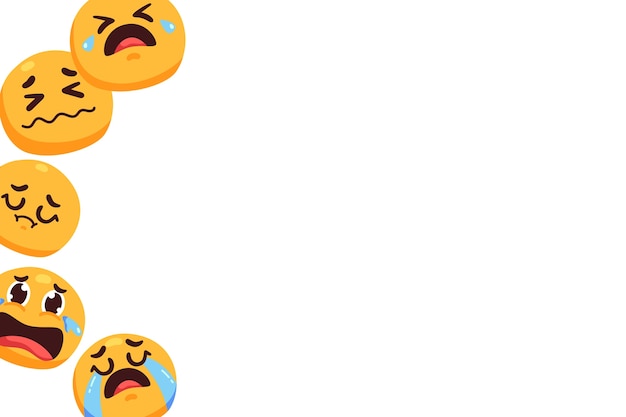 El emoji de la cara triste aislado