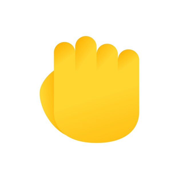 Emoji mano aislada