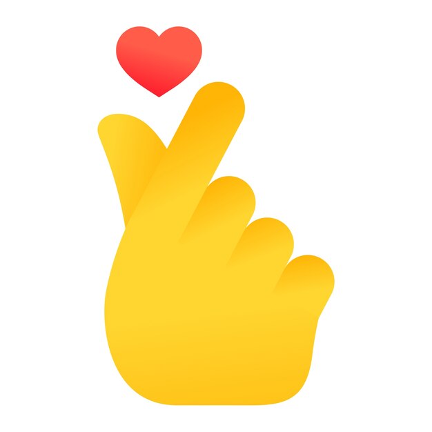 Emoji mano aislada