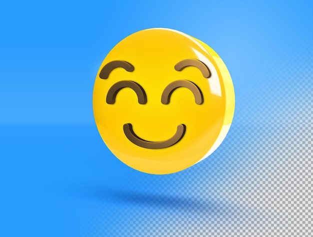 PSD gratuito emoji sonriente circular en 3d