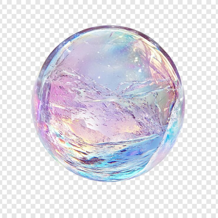 PSD Gratis enchanted orb a celestial sphere of iridescent hues