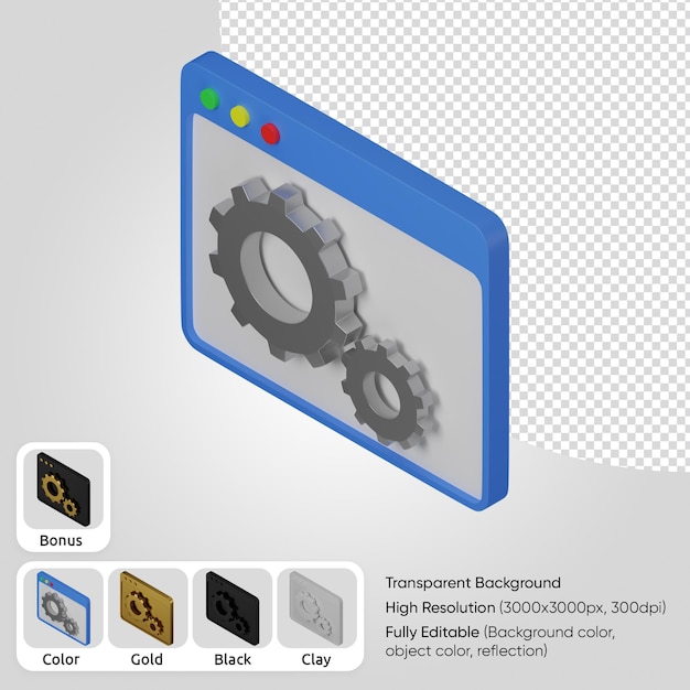 Engranajes de diseño web 3d