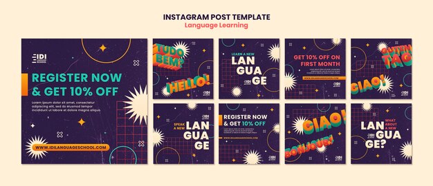 Entradas de instagram para aprender idiomas