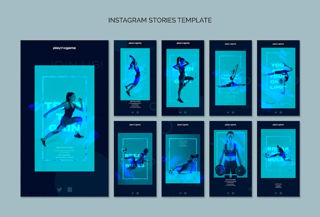 Entrena para obtener la colección de plantillas de historias de instagram