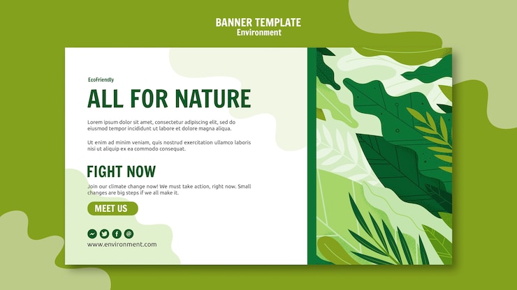 PSD Gratis environmental banner template