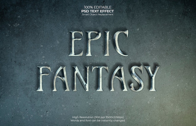 Epic fantasy text effect