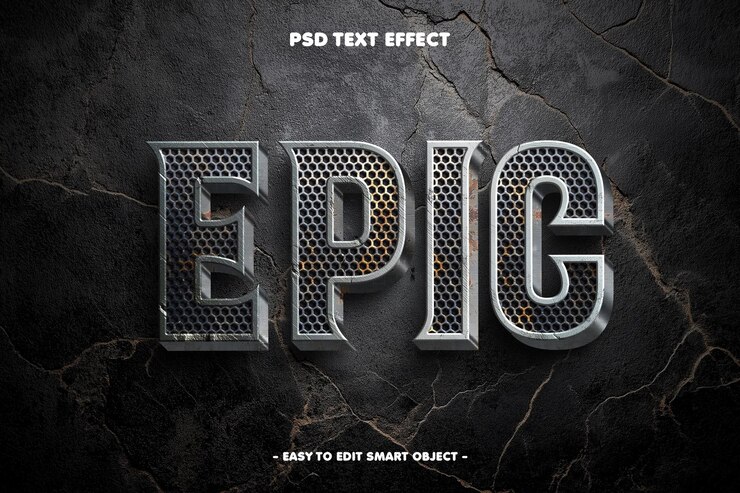 Gratis PSD episch bewerkbaar tekst-effect