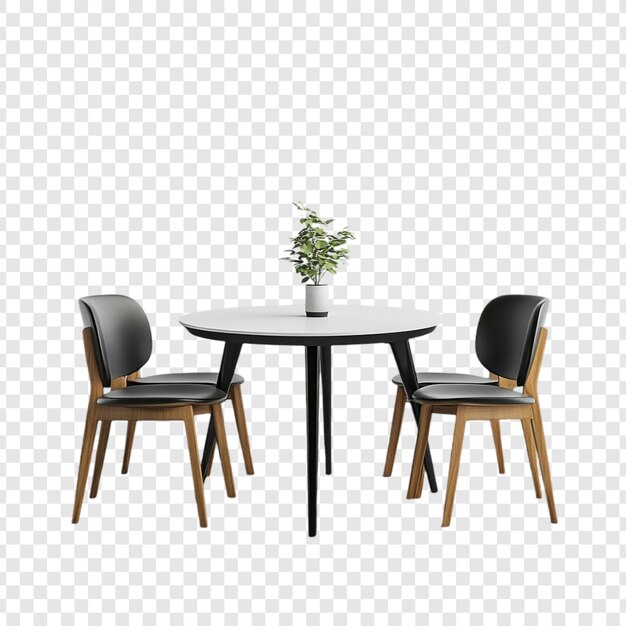 Equipo de comedor moderno mesa y sillas minimalistas elegantes