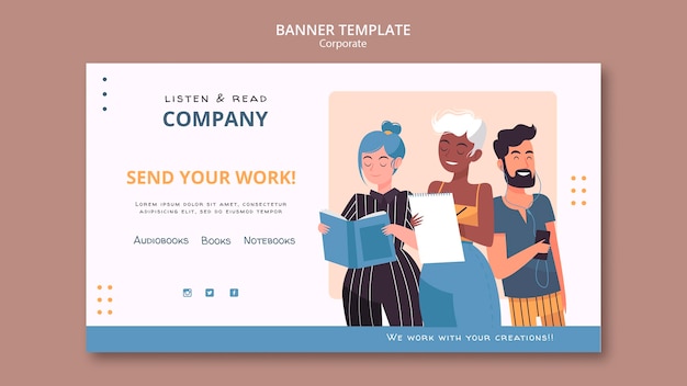 Escuchar y leer banner corporativo.
