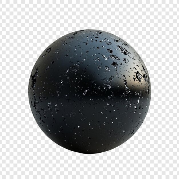 Esfera negra abstracta Una representación 3D de un orbe texturizado