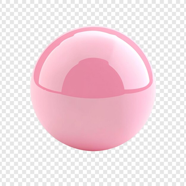 Esfera rosada Una esfera brillante renderizada en 3D