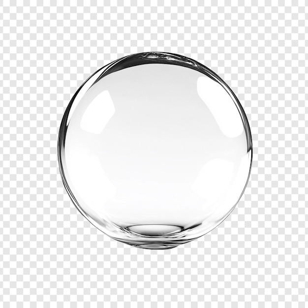 Esfera de vidrio transparente Un estudio sobre la luz y el reflejo