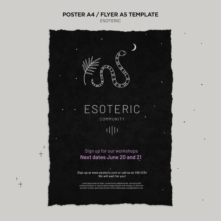 PSD Gratis esoteric craft vertical poster