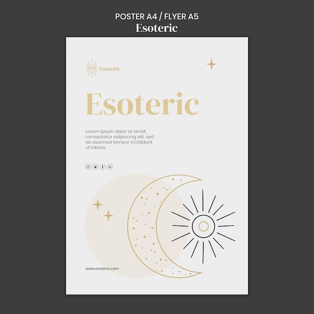 Esoterische poster sjabloon