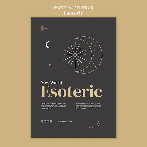 Gratis PSD esoterische poster sjabloon