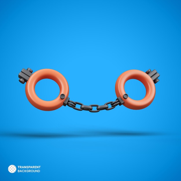 Esposas icono aislado 3d render ilustración