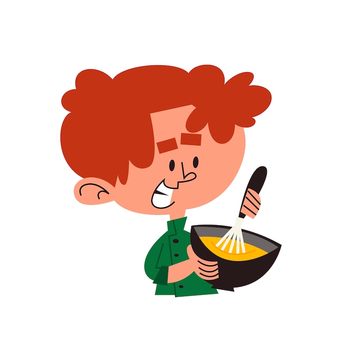 PSD gratuito espressione dei personaggi dei cartoni animati disegnati a mano