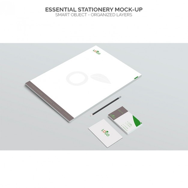 Gratis PSD essentiële briefpapier mock up