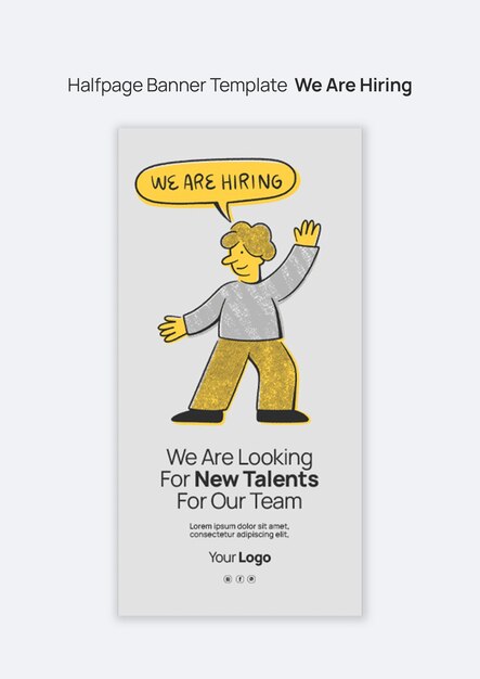 Estamos contratando un cartel de media página.