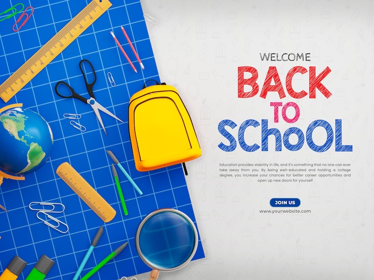 PSD gratuito estampa de diseño de banners de redes sociales de regreso a la escuela