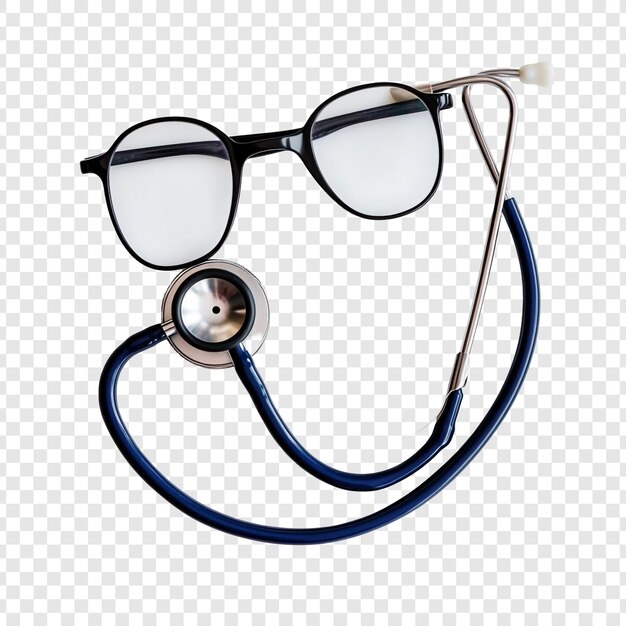 Estetoscopio y gafas Símbolo de atención médica