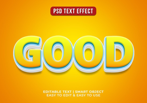 Estilo 3D editable con buen efecto de texto