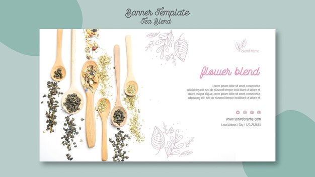 Estilo de banner de aterrizaje de mezcla de té