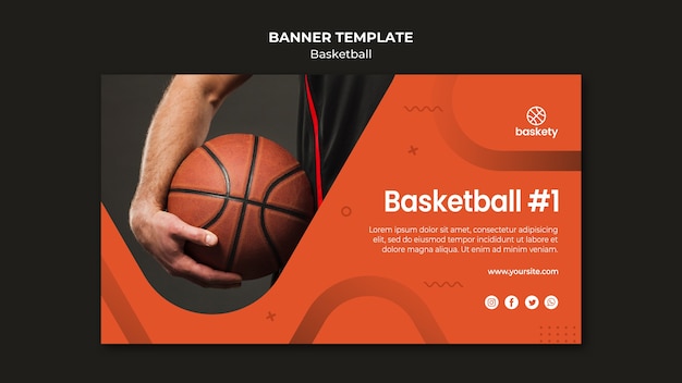 Estilo de plantilla de banner de baloncesto