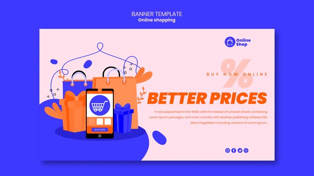 Estilo de plantilla de banner de compras en línea