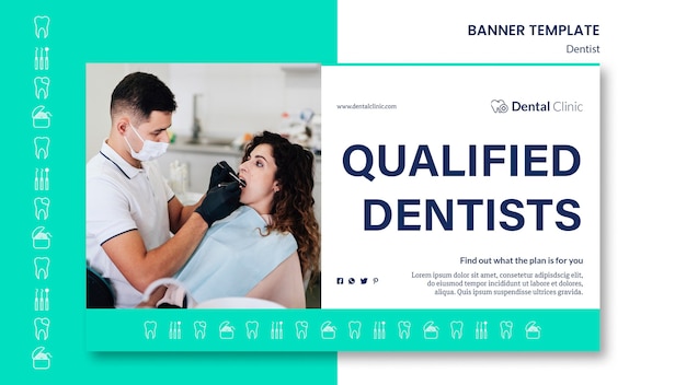 Estilo de plantilla de banner de dentista