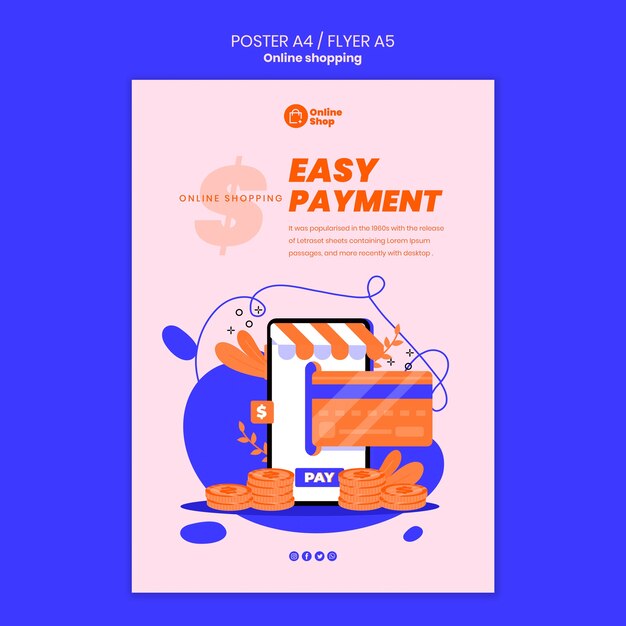Estilo de póster de compras en línea