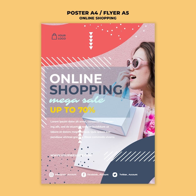 Estilo de volante de compras en línea