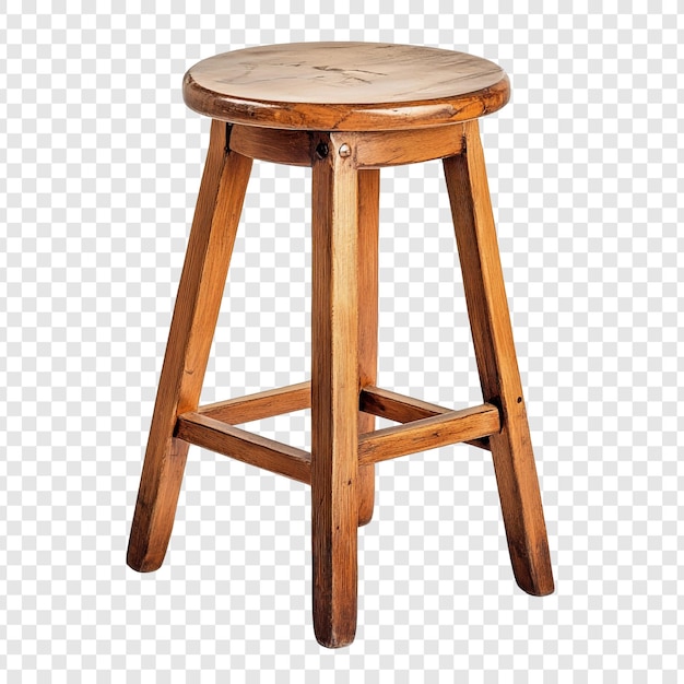 Estol de madera rústico Un asiento sencillo y robusto