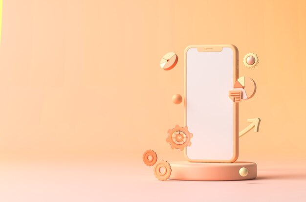 Estrategia de crecimiento de aplicaciones móviles renderización 3D