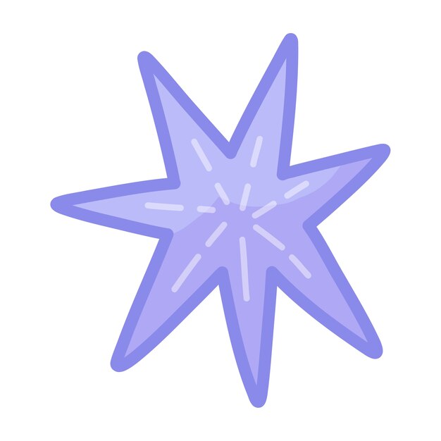Estrella dibujada a mano aislada