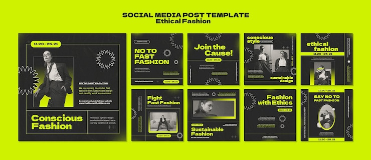 Gratis PSD ethische mode instagram plaatst ontwerpsjabloon