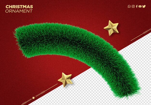 Etiqueta de feliz navidad 3d para composiciones natal en brasil