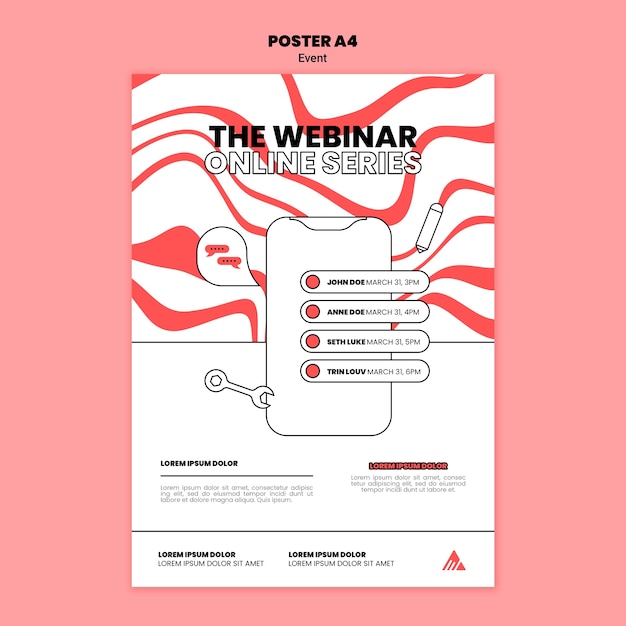 Gratis PSD evenement online webinar poster sjabloon