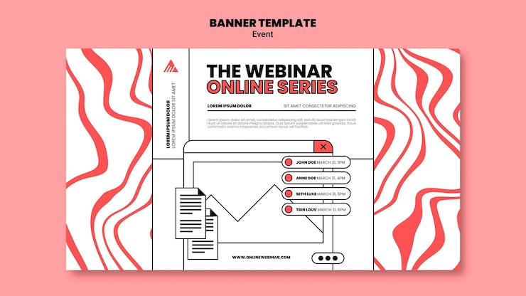 PSD Gratis event online webinar banner template