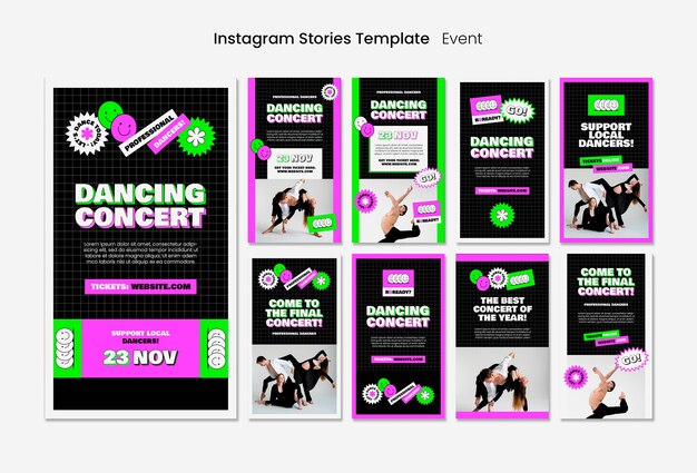 Evento di progettazione di modelli di concerti e balli