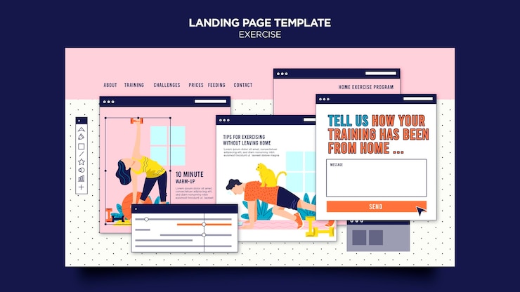PSD Gratis exercice at home web template