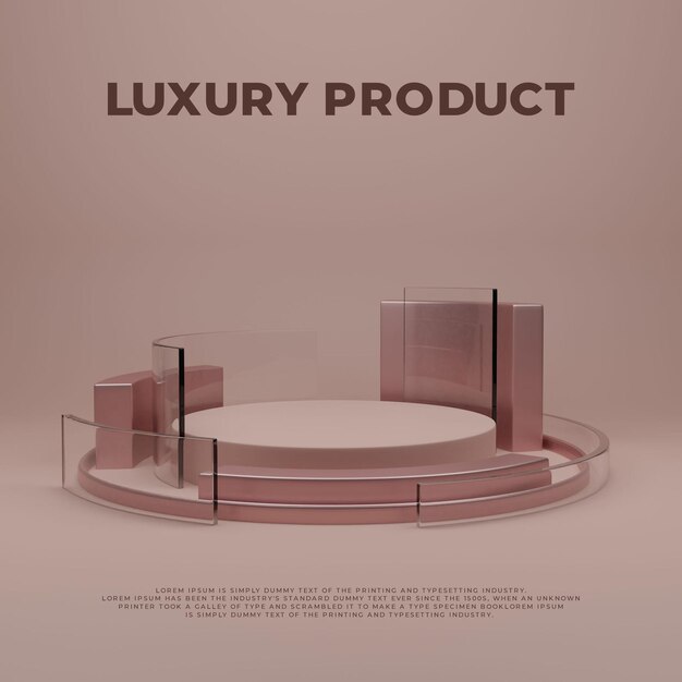 Exhibición de productos de podio de lujo elegante