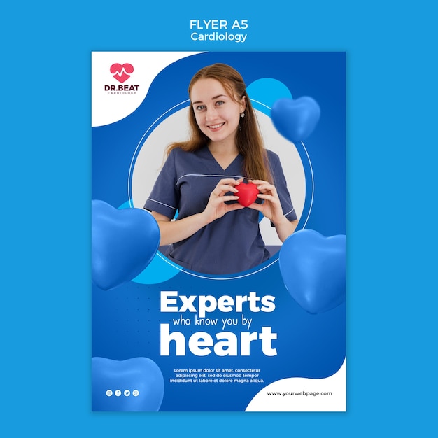 Experts die u kennen uit het hart flyer-sjabloon