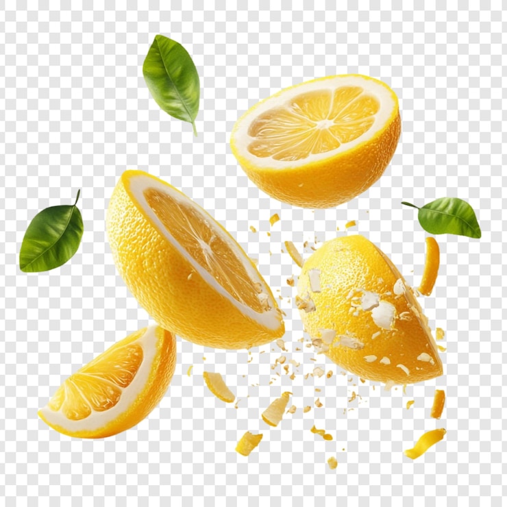 PSD Gratis exploding lemons a burst of citrus freshness