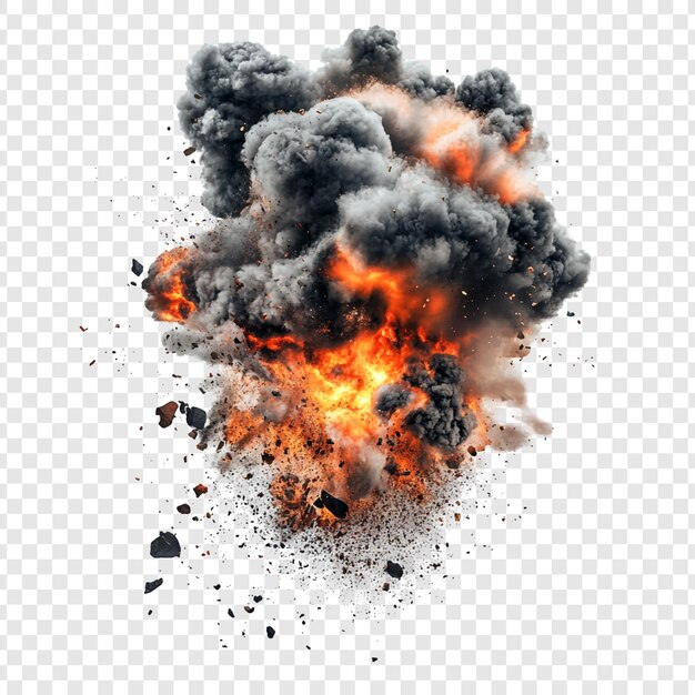 Explosión ardiente Un espectacular espectáculo de combustión y destrucción