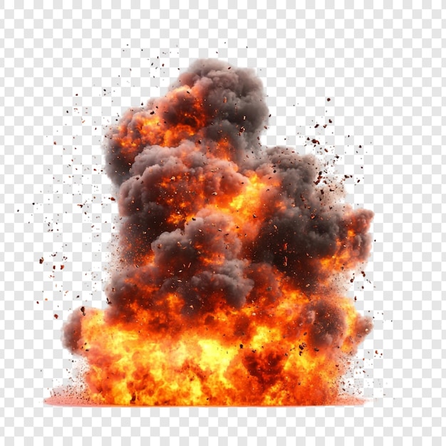 Explosión ardiente Una imagen dramática de una explosión masiva