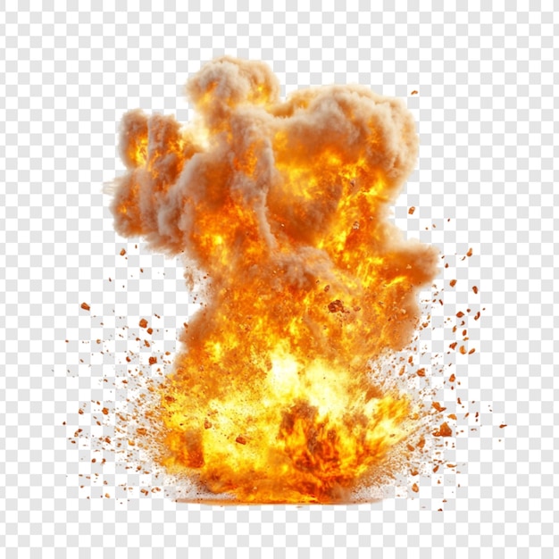 Explosión ardiente Una poderosa explosión de llamas naranjas y amarillas